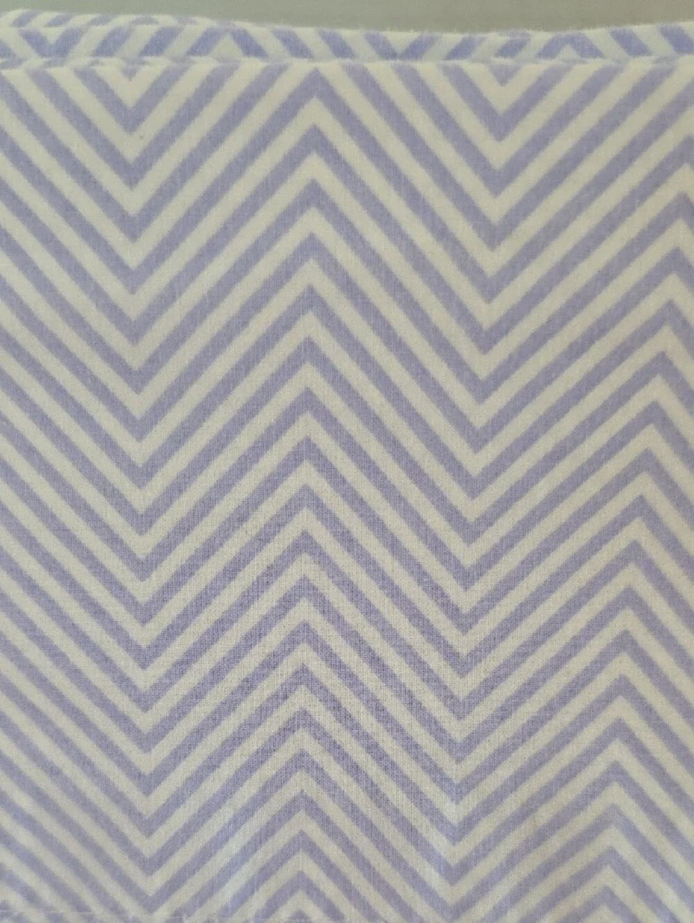 Ralph Lauren Periwinkle Blue White Chevron Cotton Twin Flat Sheet
